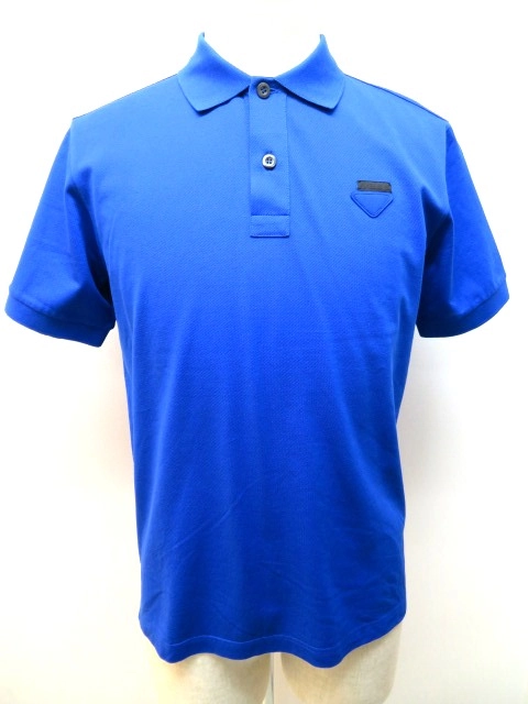 PRADA プラダ ポロシャツ メンズ S ブルー コットン 【432】 の購入