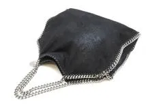Stella McCartney ステラマッカートニー ファラベラ フォールドオーバートートバッグ ブラック フェイクスエード 234387W9132【430】2143200527590