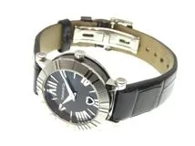 TIFFANY&CO ティファニー アトラス ブラック文字盤 革/SS/CE