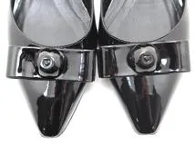Salvatore Ferragamo フェラガモ 靴 パンプス レディース5ハーフ(約23cm) ブラック パテント 0757785 (2143400228198) 【200】