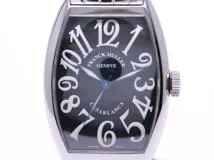 国内正規ギャラ　FRANCK MULLER　フランクミュラー　時計　カサブランカ　5850　ブラック文字盤　ステンレス　オートマチック　ＷＭ【472】