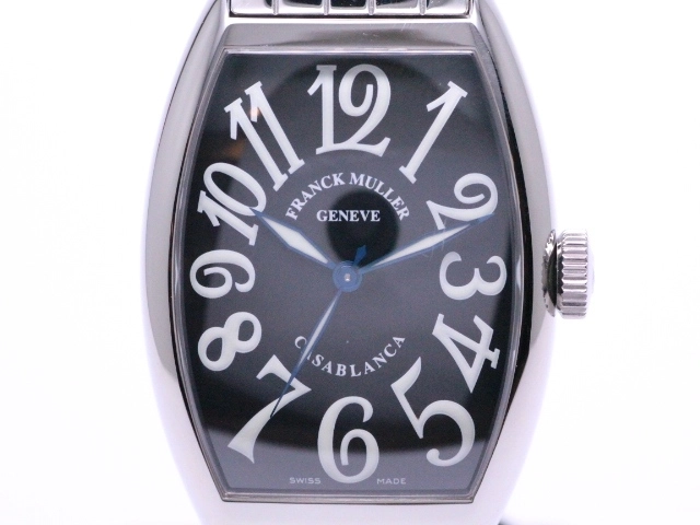 国内正規ギャラ　FRANCK MULLER　フランクミュラー　時計　カサブランカ　5850　ブラック文字盤　ステンレス　オートマチック　ＷＭ【472】