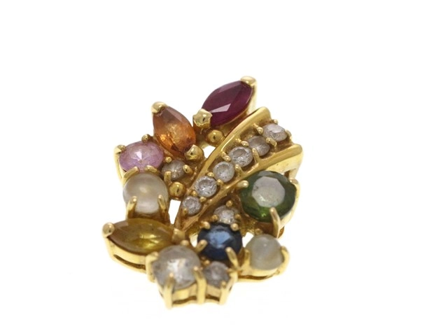 JEWELRY ノンブランド ペンダントトップ K18 イエローゴールド マルチ  