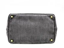 PRADA プラダ　カナパM ブラック デニム　2WAY ハンドバッグ ショルダーバッグ　1BG642　2143100391161【437】