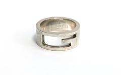 GUCCI　グッチ　ブランデッドGリング　指輪　SV925　#9　7.1g　【471】