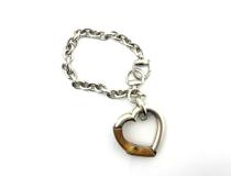 GUCCI　グッチ　ハートブレスレット　SS　バンブー　48.0g【471】I