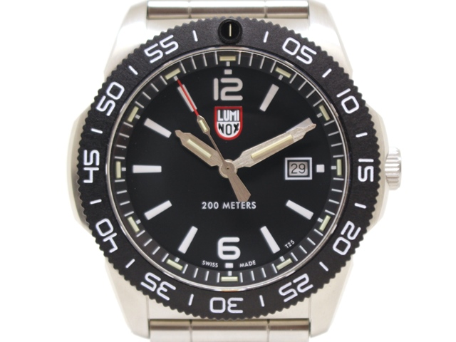 LUMINOX ルミノックス 時計 パシフィックダイバー3120シリーズ 3122 ブラック文字盤 SS/カーボン クオーツ メンズ  (2143400208459) M【200】 の購入なら「質」の大黒屋（公式）