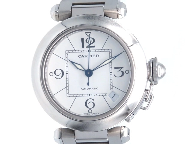 Cartier カルティエ 時計 パシャC W31074M7 ホワイト文字盤 ステンレススチール オートマチック 【432】  の購入なら「質」の大黒屋（公式）