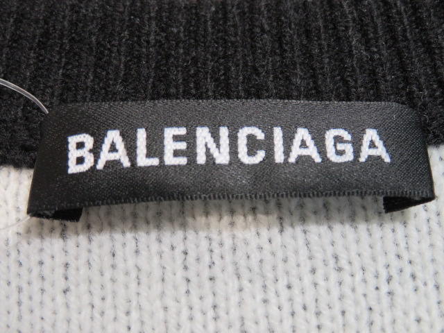 BALENCIAGA バレンシアガ セーター メンズ XL ブラック ホワイト
