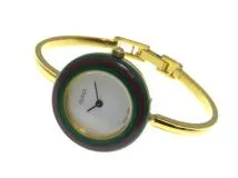 GUCCI グッチ 11/12.2 チェンジベゼルGP白文字盤 腕時計 ジャンク グッチ GUCCI チェンジベゼル 11/12.2 ホワイト GP レディース