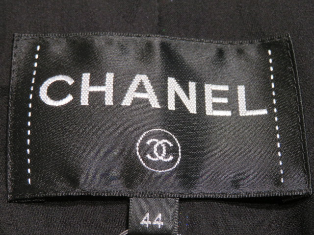 CHANEL シャネル ジャケット レディース 44 ブラック グレー