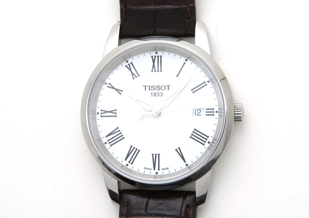 TISSOT ティソ クラシックドリーム T033410B クォーツ SS/ブラウン革ベルト ホワイト 【205】 の購入なら「質」の大黒屋（公式）