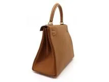 HERMES エルメス ケリー28 ハンドバッグ ゴールド SV シルバー金具 B刻 2023年 2120000329760【200】