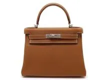 HERMES エルメス ケリー28 ハンドバッグ ゴールド SV シルバー金具 B刻 2023年 2120000329760【200】