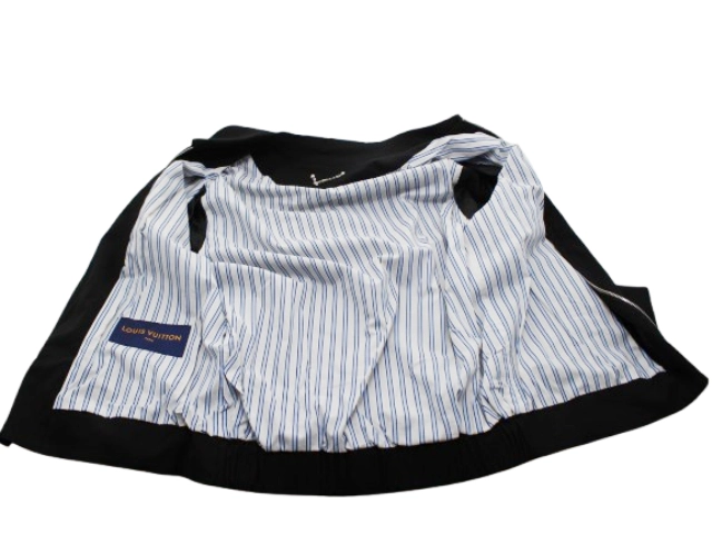 LOUIS VUITTON　ルイヴィトン　ジップアップジャケット　メンズ46　ブラック　キュプラ　RM181M DZF HEB08W 　2120500250083　【432】