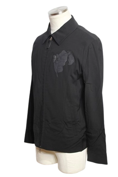 LOUIS VUITTON　ルイヴィトン　ジップアップジャケット　メンズ46　ブラック　キュプラ　RM181M DZF HEB08W 　2120500250083　【432】