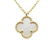 VAN CLEEF & ARPELS　ヴァン クリーフ＆アーペル　スウィート アルハンブラ ペンダント　ネックレス　18イエローゴールド　WMP　3.0g　VCARF69100　2120500250113【437】