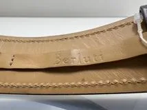 Berluti ベルルッティ ベルト ネイビー/シルバー色金具 レザー【472】UH