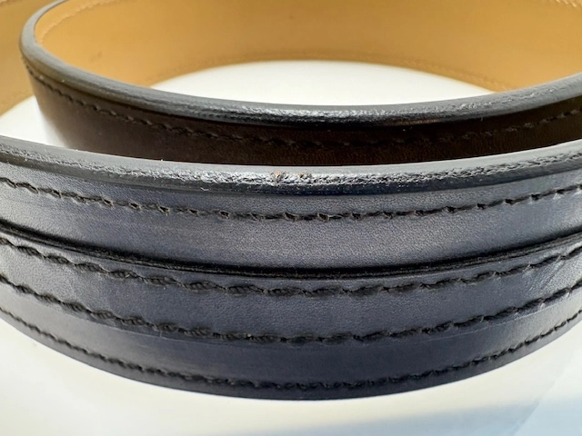 Berluti ベルルッティ ベルト ネイビー/シルバー色金具 レザー【472】UH