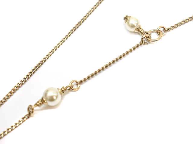 CHANEL シャネル ココマーク パール ラインストーンネックレス