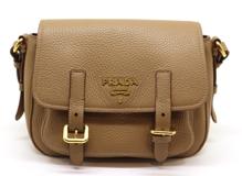 PRADA　プラダ　ショルダーバッグ　ワンショルダー　ベージュ　レザー　2148103808265　【中古】【大黒屋】【200】