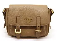 PRADA　プラダ　ショルダーバッグ　ワンショルダー　ベージュ　レザー　2148103808265　【中古】【大黒屋】【200】