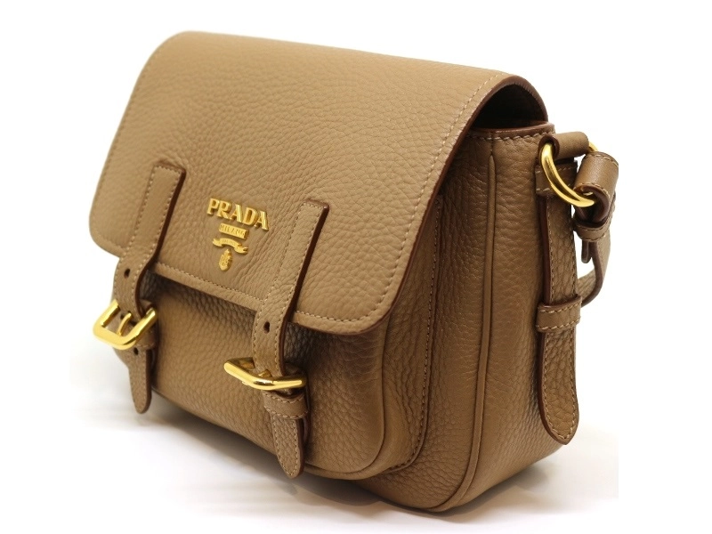 PRADA　プラダ　ショルダーバッグ　ワンショルダー　ベージュ　レザー　2148103808265　【中古】【大黒屋】【200】
