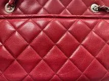CHANEL　シャネル　マトラッセココマーク　ショルダートート　レッド/シルバー金具　ソフトキャビア　【472】2120000247071