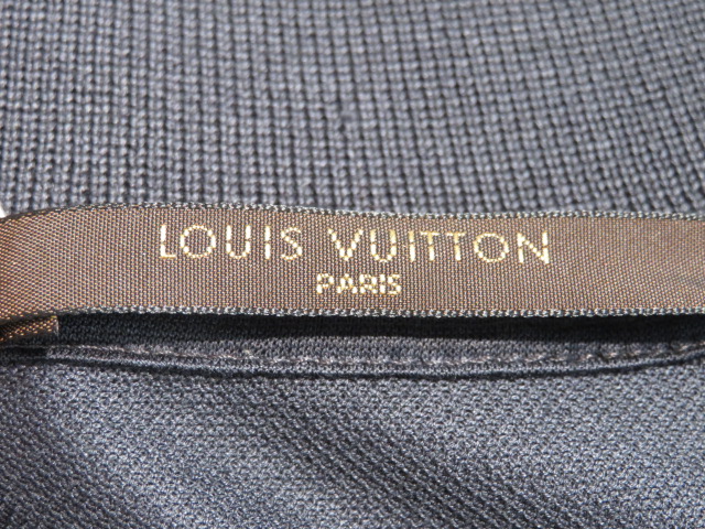 Louis Vuitton ストライプ ポロシャツ ネイビー/グレー