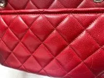 CHANEL　シャネル　マトラッセココマーク　ショルダートート　レッド/シルバー金具　ソフトキャビア　【472】2120000247071
