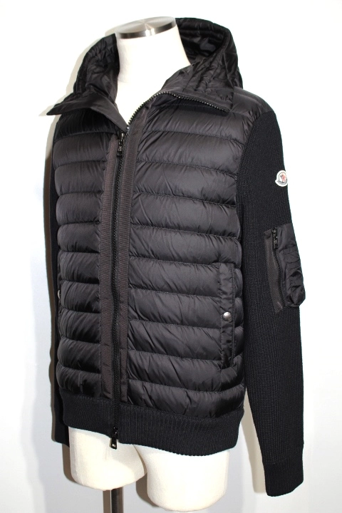 MONCLER MAGLIONE TRICOT CARDIGAN ブラック 有名な高級ブランド 49.0