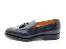 LOUIS VUITTON ルイ・ヴィトン 靴 カモフラージュ タッセルローファー メンズ6ハーフ(約25.5cm) ネイビー レザー (2120500251585) 【200】