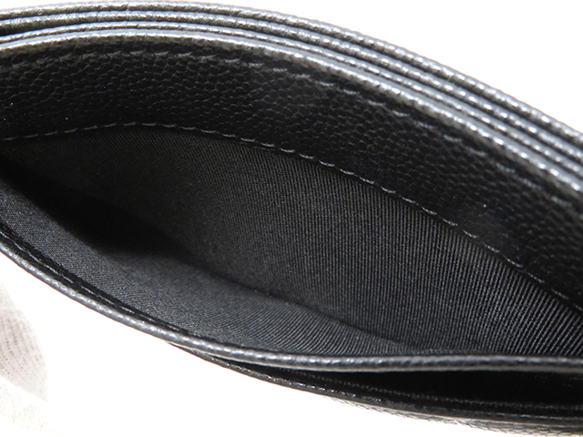 CHANEL シャネル カメリアカードケース ブラック キャビアスキン【430