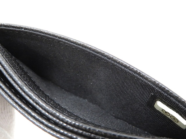 CHANEL シャネル カメリアカードケース ブラック キャビアスキン【430