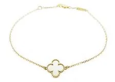 VAN CLEEF & ARPELS　ヴァン クリーフ＆アーペル　スウィート アルハンブラ ブレスレット　18K イエローゴールド　マザー オブ パール　1.9g　VCARF68800　2143000715647【437】