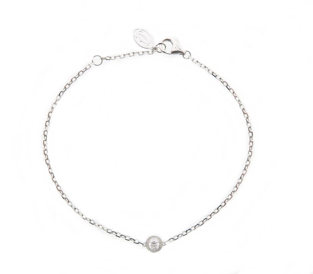 Cartier カルティエ　ダイヤモンド ダムール ブレスレット　ホワイトゴールド750　 ダイヤモンド1個（0.13ct）2.1g　B6063117　2121000012218【437】