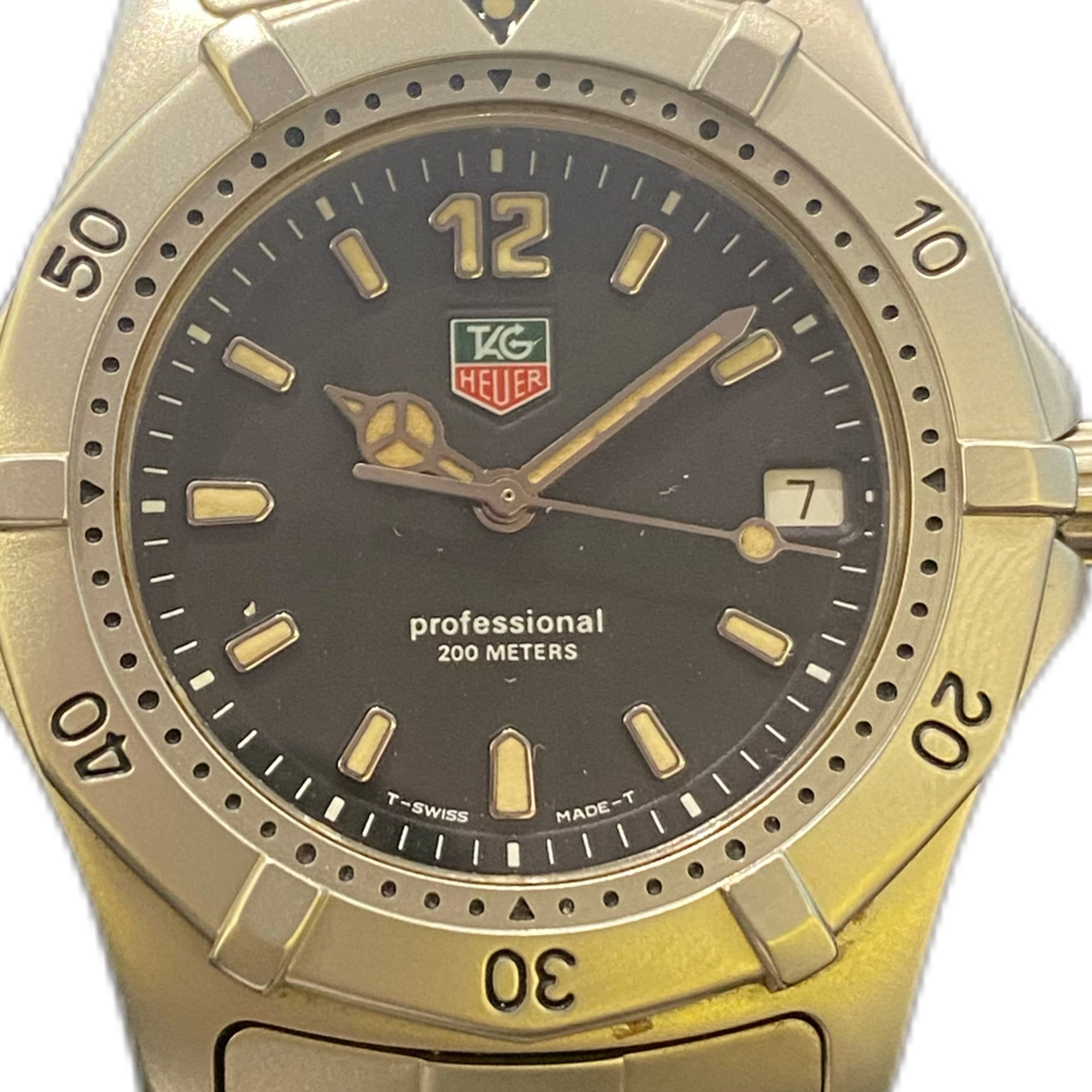 TAGHeuer タグホイヤー クォーツ腕時計 アナログ ステンレス BLK SLV WK1110 プロフェッショナル200m メンズ  【208】2148103592034 の購入なら「質」の大黒屋（公式）