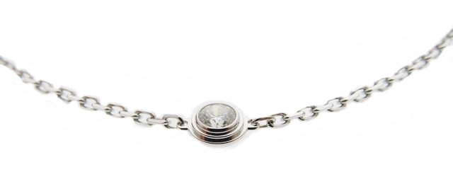Cartier カルティエ　ダイヤモンド ダムール ブレスレット　ホワイトゴールド750　 ダイヤモンド1個（0.13ct）2.1g　B6063117　2121000012218【437】