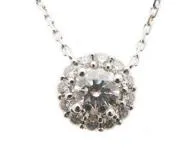 グラフ GRAFF アイコン ラウンド ダイヤモンド ペンダント　ネックレス　ホワイトゴールド750　ダイヤ/0.20ct　2.6g　RGP619　2120000315268【437】