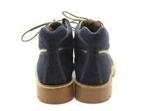 LOUIS VUITTON ルイ・ヴィトン 靴 オーベルカンフライン ブーツ メンズ7ハーフ(約26cm) ネイビー デニム/レザー (2120500251578) 【200】