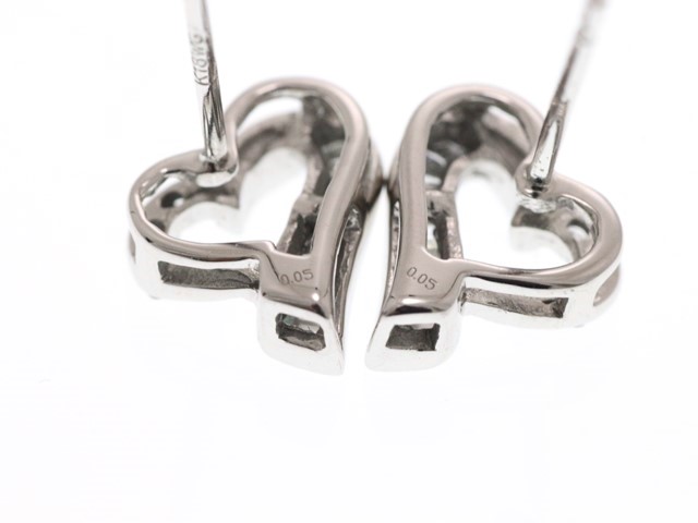 JEWELRY ノンブランド ジュエリー ハート ピアス K18 ホワイト