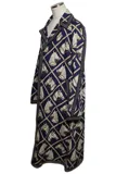GUCCI グッチ 衣類 スタッズロングコート メンズ46 ネイビー/ホワイト/ブラック コットン/カーフ 716220Z8A6L (2143000712721) 【200】