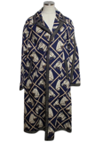 GUCCI グッチ 衣類 スタッズロングコート メンズ46 ネイビー/ホワイト/ブラック コットン/カーフ 716220Z8A6L (2143000712721) 【200】
