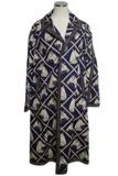 GUCCI グッチ 衣類 スタッズロングコート メンズ46 ネイビー/ホワイト/ブラック コットン/カーフ 716220Z8A6L (2143000712721) 【200】