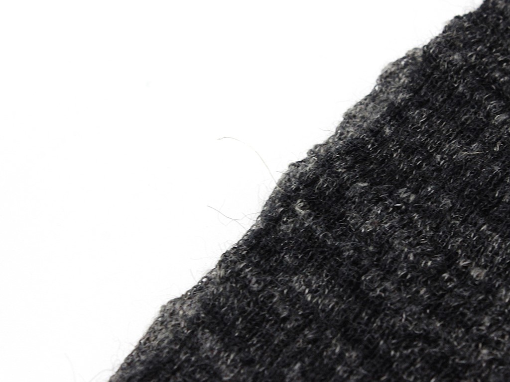 CHANEL シャネル ストール ブラック/グレー アルパカ/ナイロン/麻  