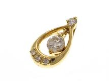 JEWELRY ノンブランド ペンダントトップ K18 イエローゴールド ダイヤモンド 0.6g【473】