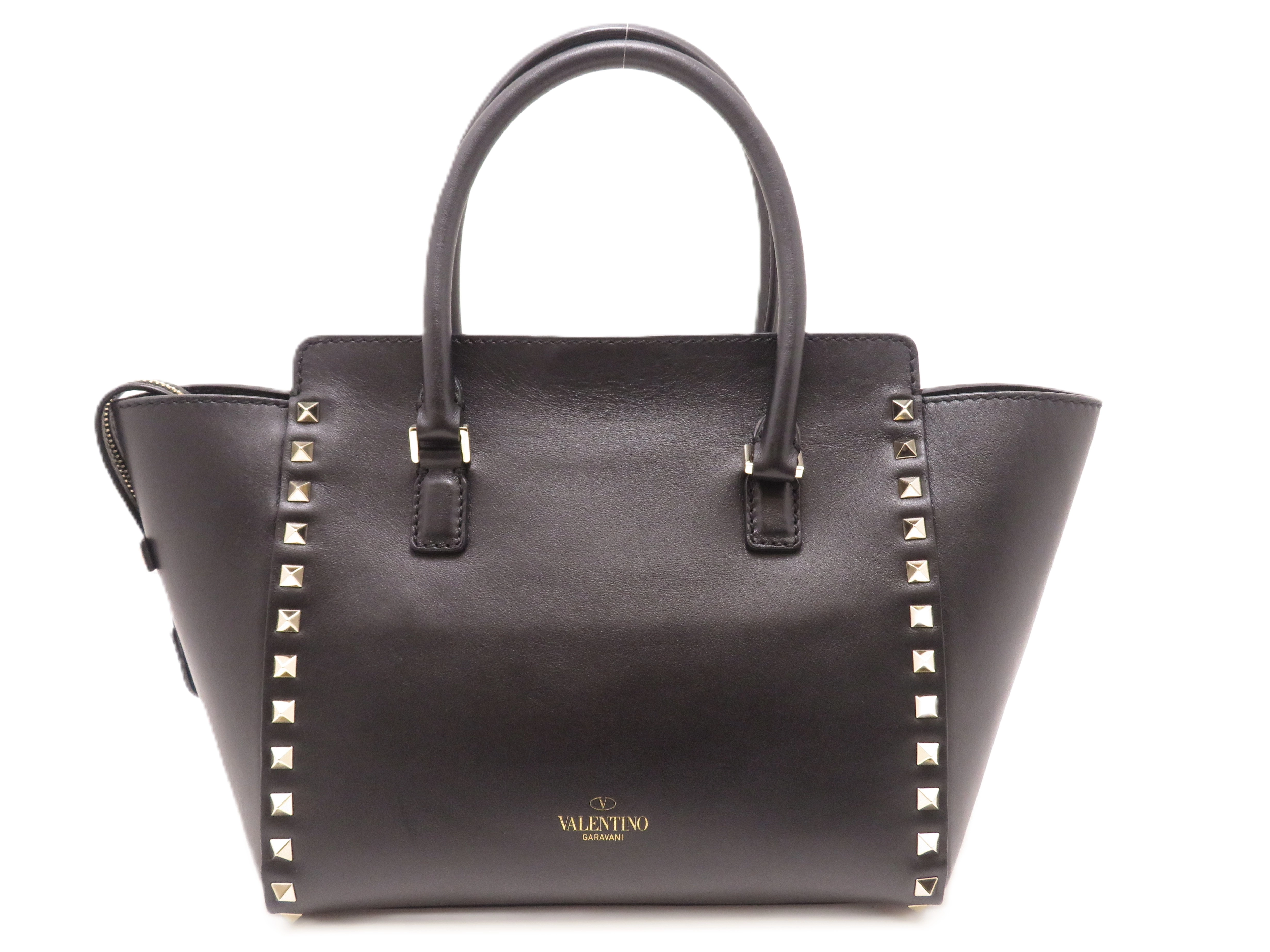 フルッティディボスコ　2way ショルダーバッグ　ブラック　レザー　スタッズ フルッティディボスコ2way ショルダーバッグブラックレザースタッズ