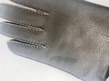 HERMES 　エルメス　手袋 ブラック/ブラウン サイズ7.5　【472】KS