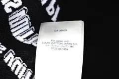LOUIS VUITTON ルイヴィトン スランティドシグネチャー パーカー ホワイト ブラック ビスコース RW212B IT1 FLKC93