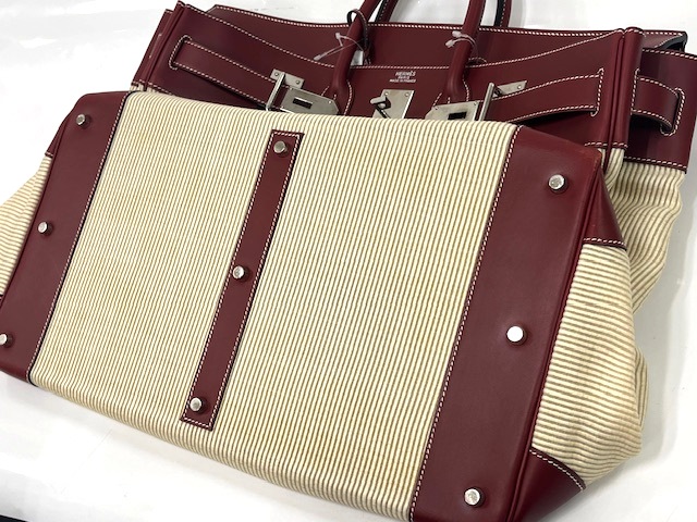 HERMES エルメス オータクロア50 ルージュアッシュ×ナチュラル